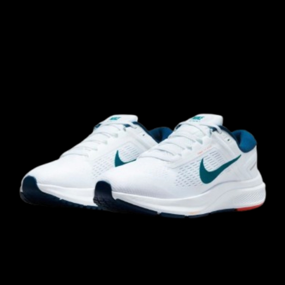Nike Air Zoom Structure 24 Running Mens Size 9.5 White Bright Spruce Crimson
